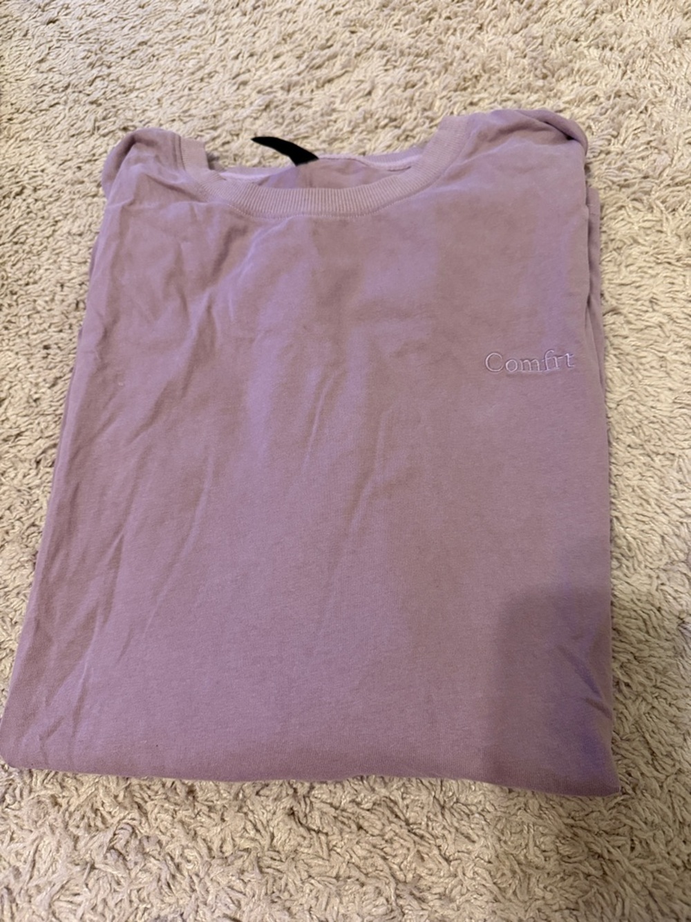 Comfort Embroidered Short Sleeve Tee - Lavender Mist